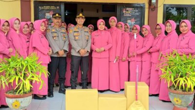 Kunker Kapolres Takalar dan Ketua Bhayangkari ke Polsek Jajarannya