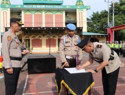 Pimpin Sertijab 2 Kapolsek, Ini Pesan Kapolres Takalar