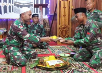 Ikrar Kesetiaan Warnai HUT Ke 70 Yonif Raider 142/KJ di Penugasan Papua