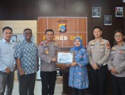 Capai Nilai Tertinggi, Polres Sigi Raih Penghargaan Dari Ombudsman RI.