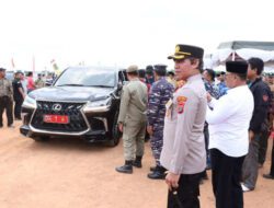 Kapolres Sambut kunjungan Gubernur Pada Saat Peletakan Batu Pertama Kantor Bupati Batu Bara