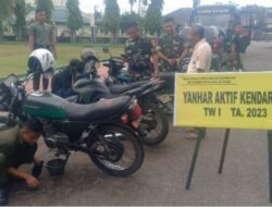 Tim Yanhar Denpal Jambi Pemeriksaan Materiil TNI AD di Satuan Korem 042/Gapu