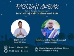 Isra’ Mi’raj Desa Sijang, Jefri Kehadiran Habib Alwi Assegaf Perkuat Energi Spiritual