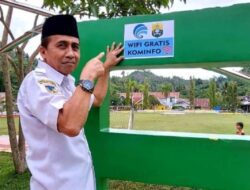 Kominfo Luncurkan Layanan Wifi Gratis dan Pasang CCTV di Taman Anjungan Leok I