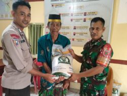 TNI-Polri Desa Bontoparang Bersinergi Monitoring Penyaluran Bantuan Pangan untuk Masyarakat