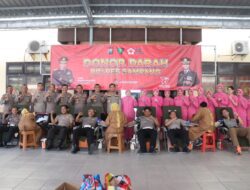 Sambut HUT Bhayangkara Ke-77 Tahun 2023, Polres Sampang Gelar Donor Darah