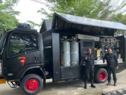 Satbrimob Polda Jambi Hadirkan Mobil Water Treatment Brimob