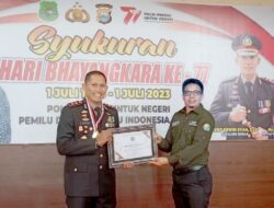 Penghargaan PD-IWO Sidrap untuk Kepolisian Sidrap