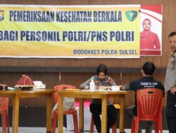 Cek Kesehatan, Personel Polres Bulukumba Ikuti Rikkes Berkala