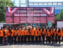 Polres Takalar Gelar Olahraga Bersama dalam Rangka Hari Jadi Polwan ke-75