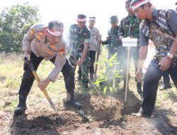 Polri-TNI Menanam Pohon dalam Rangka HUT ke 78 Kemerdekaan Republik Indonesia Tahun 2023
