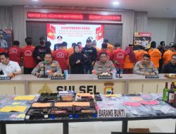 Polda Sulsel Ungkap 490 Kasus Kejahatan dalam Ops Pekat Lipu, Termasuk Peredaran Senpi Ilegal