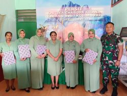 Ketua Persit Kodim 1702 Jayawijaya Pimpin Lepas Sambut Kepengurusan Persit KCK Cabang XVII Kodim 1702 Jayawijaya
