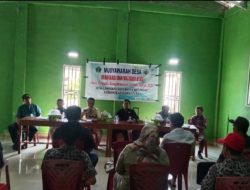 Musyawarah Desa Terkait Verifikasi Data Validasi DTKS