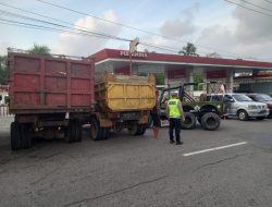 Polres Bangka Barat Melaksanakan Patroli Roda Dua dan Peneguran di SPBU Pal 3 Muntok