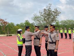 Kapolres Pimpin Serah Terima Jabatan Kasat Reskrim, Kabag Ops, Kabag SDM, Kapolsek Jebus Polres Bangka Barat