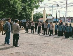 Apel Bersama Polri, TNI Koramil 1426-04  dan Panwascam untuk Wujudkan Pemilu Aman