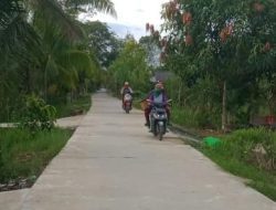 Jalan Desa Serumpun Bulu Sudah di Betonisasi