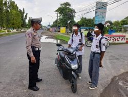 Satlantas Polres Takalar Tegur Pelajar Langgar Lalu Lintas