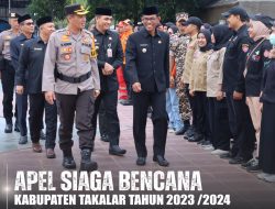 Kapolres Takalar Hadiri Upacara Peringatan Bela Negara dirangkaian Apel Siaga Bencana Tahun 2023