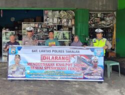 Satuan Lalu Lintas Polres Takalar Sosialisasikan Larangan Penggunaan Knalpot Brong
