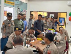 Sebelum Melaksanakan Tugas, Polres Takalar Periksa Kesehatan Personel Pengamanan TPS