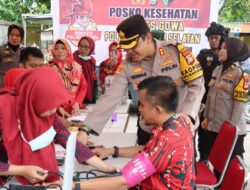 Polres Jajaran Polda Sulsel Gelar Bakti kesehatan untuk para petugas Pemilihan Umum (Pemilu) 2024