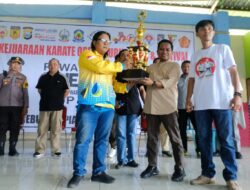 Pj Bupati jeneponto membuka kejuaraan karate open tournament PEWARTA Cup.