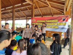 Polda Jateng Terjunkan Tim Psicologi Berikan Trauma Healing Korban Banjir