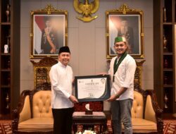 Pertama Kali di Sumbagsel, Pj Gubernur Sumsel Agus Fatoni Terima Penghargaan dari HMI Sumbagsel