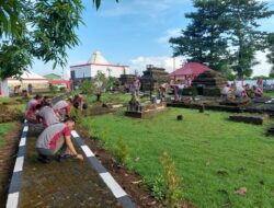 Revitalisasi Situs Budaya, Polres Gowa Kerja Bakti di Makam Arung Palakka dan Karaeng Pattingaloang