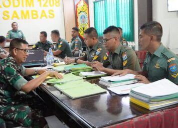 Kodim 1208/Terima Kunjungan Tim Wasrik Post Audit Dari Inspektorat Kodam XII/Tanjungpura