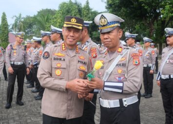 Sukses jalangkan tugas di KTT WWF yang ke-19 150 personil ditlantas disambut upacara 