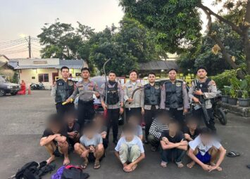 Polisi Amankan Konvoi Remaja Bersajam di Kemanggisan, 10 Orang Diamankan