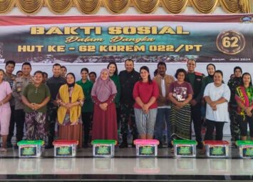 HUT ke-62 KOREM 022/PT, Danrem 022/PT Laksanakan Touring di Wilayah Kodim 0203/Langkat