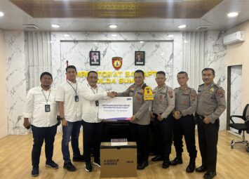 BRI Kantor Cabang Medan Iskandar Muda Serahkan Bantuan ke Ditsamapta Polda Sumut