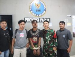 BNN Papua Bersama Satgas Yonif 122/TS Berhasil Gagalkan jaringan Narkotika Jenis Ganja