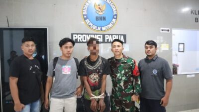 BNN Papua Bersama Satgas Yonif 122/TS Berhasil Gagalkan jaringan Narkotika Jenis Ganja