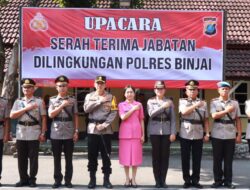 Kapolres Binjai Memimpin Sertijab dan Lantik beberapa PJU Beserta Kapolsek