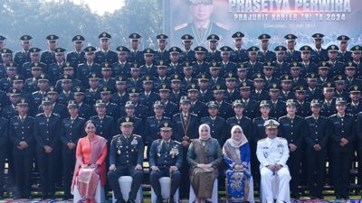 Panglima TNI Melantik 350 Perwira Prajurit Karier TNI TA 2024