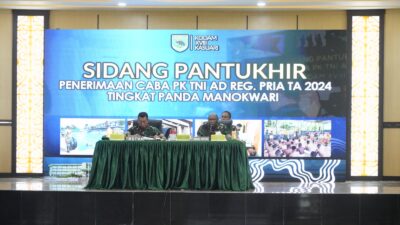 Pimpin Sidang Caba PK TNI AD Tingkat Panda, Pangdam Kasuari Komitmen Hasilkan Prajurit Berkualitas