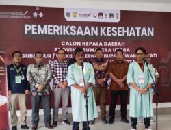 Ikuti Tahapan Tes Kesehatan Pilkada Binjai, Bapaslon Amir Hamzah – Hasanul Jihadi Mendatangi Rumah Haji Medan