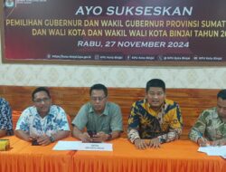 KPU Resmi Menetapkan 4 Pasangan Calon Mengikuti Pilkada Kota Binjai 2024.