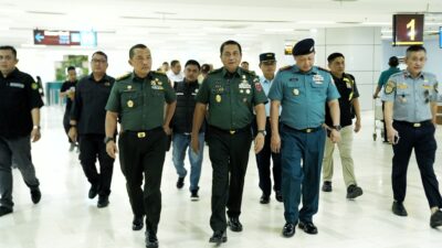 Irdam XIV/Hsn Sambut Pj. Gubernur Sulsel di Bandara Sultan Hasanuddin