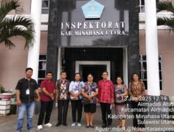 Bersinergi,DPD AKPERSI SULUT Bersama Tokoh Masyarakat Datangi Kantor Inspektorat Minahasa Utara