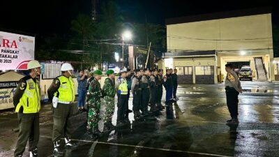 Patroli Gabungan TNI – Polri di Takalar, Tingkatkan Keamanan di Malam Hari
