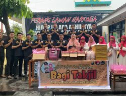 Polres Takalar Gelar Bakti Sosial, Bagikan Sembako dan Takjil untuk Kaum Dhuafa di Bulan Ramadhan