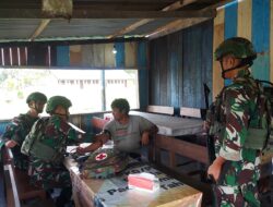Satgas Yonif 642/Kps Laksanakan Kegiatan Yankes 