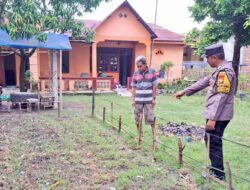Peduli Ketahanan Pangan, Bripka Rahman Tinjau Lahan Tanaman Bergizi di Kelurahan Bajeng