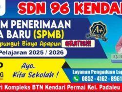 Pengumuman Penerimaan Peserta Didik Baru SD Negeri 96 Kendari Tahun Ajaran 2025–2026